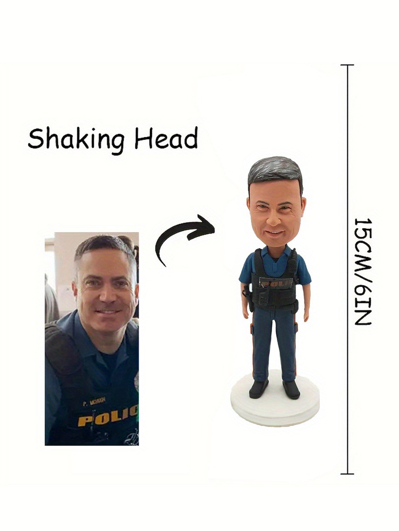 Exclusively Custom Handcrafted Clay Bobblehead Doll Cartoon Bobblehead Doll Single-Figure Style